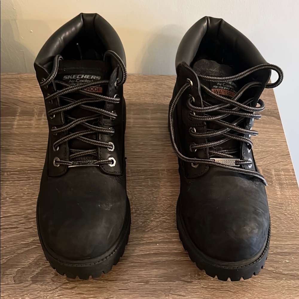 Skechers Men's Black Waterproof Boots